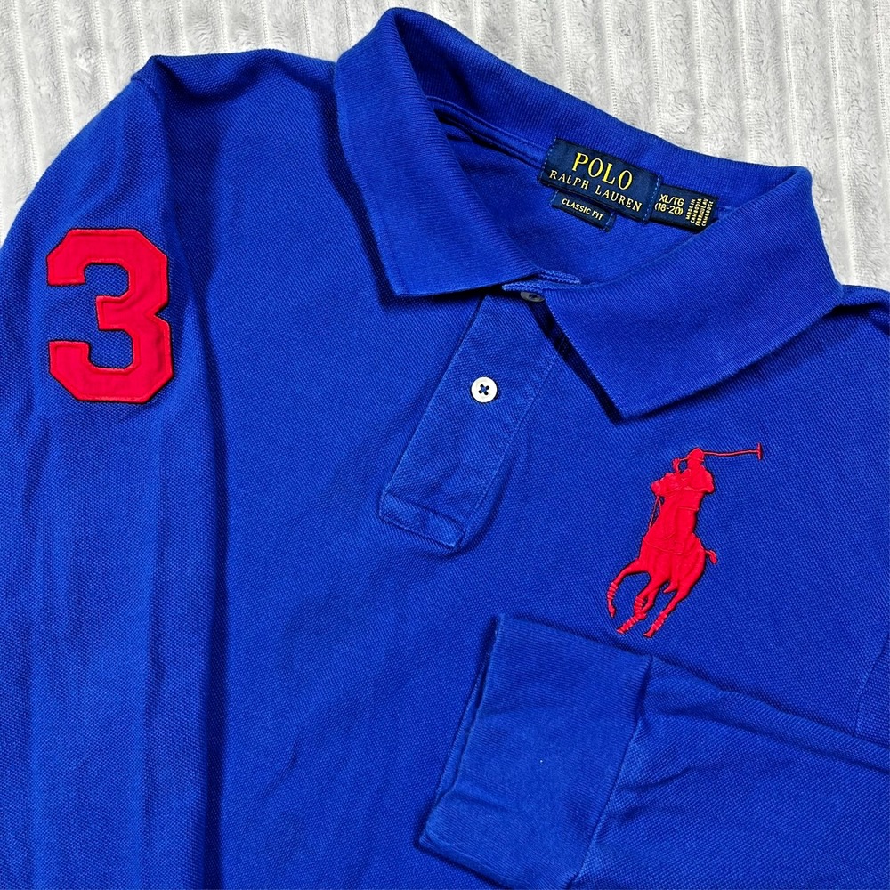 Polo Ralph Lauren Classic Fit Long Sleeve Polo Shirt Youth Boys XL (18-20) Prep